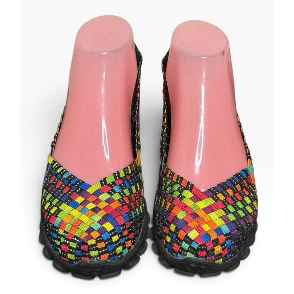 Skechers Womens 22795 Sz 6 M EZ Flex 2 Delphi Slip On Shoes Multicolor Rainbow
